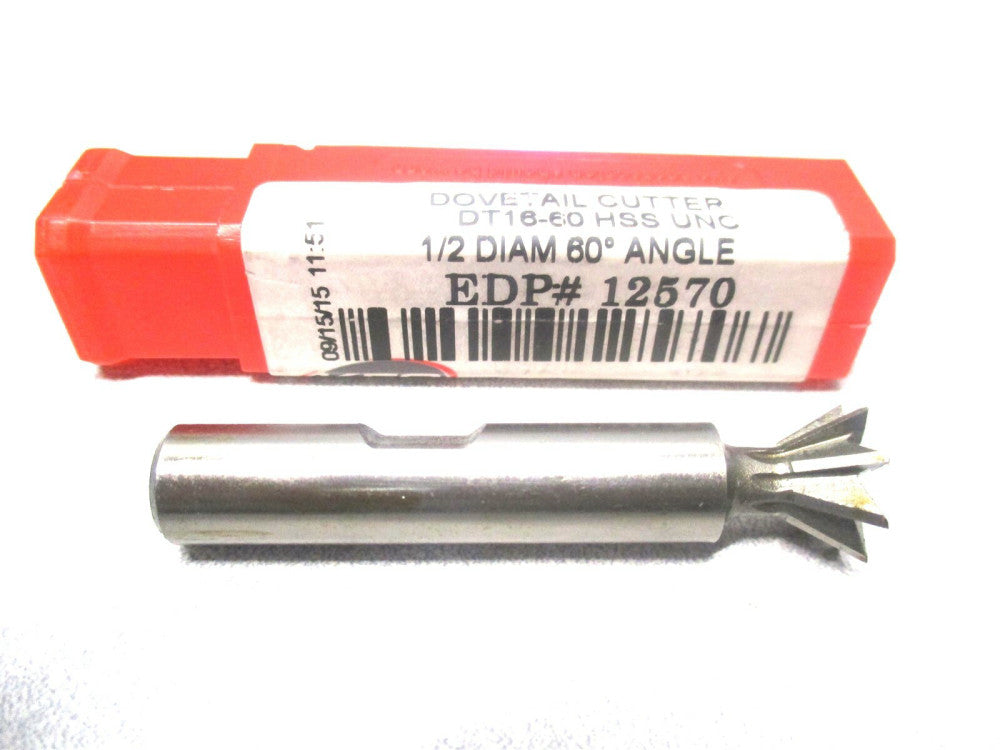 Keo (12570) 1/2 x 3/8 x 2-1/8 60° Angle 8-Teeth RH HSS Dovetail Cutter