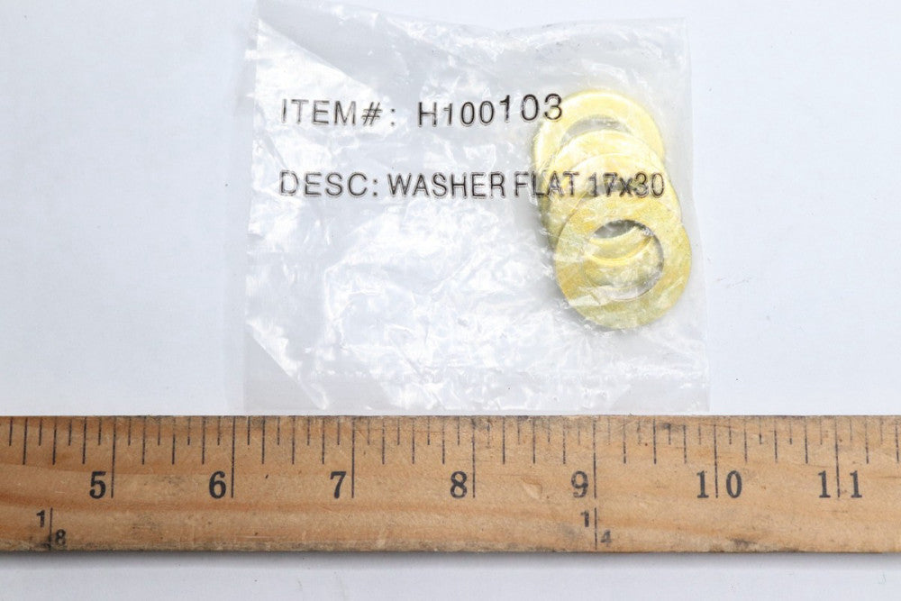 (4-Pk) Flat Washer Yellow Zinc 17 x 30 H100103