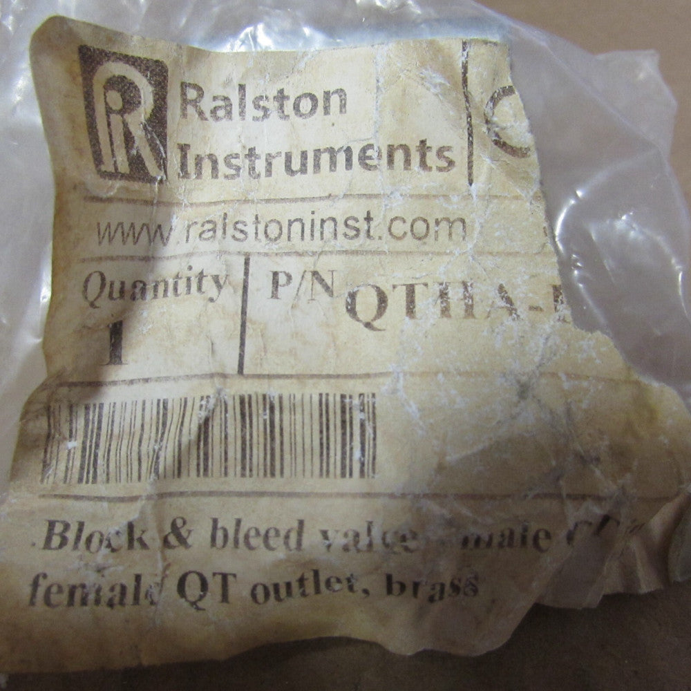 RALSTON, QTHA-BLB0-HC, BRASS BLOCK & BLEED VALVE, NEW! MAKE OFFER!