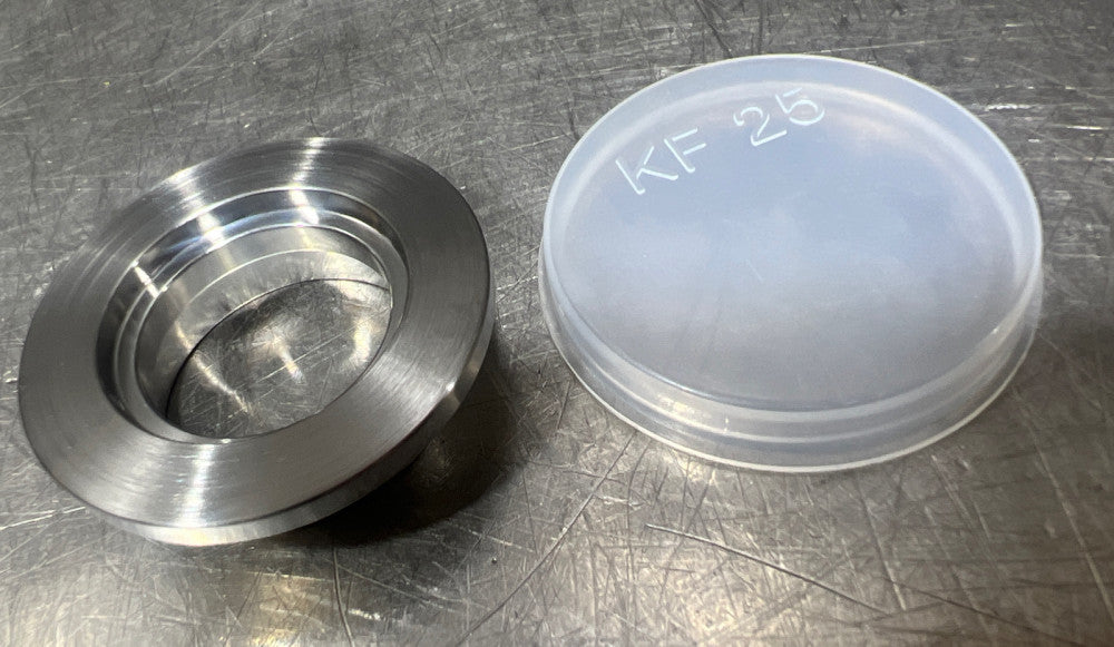 NOS SURPLUS KF25 Vacuum Fitting Stainless Steel. See Pics For Dimensions. ID 7