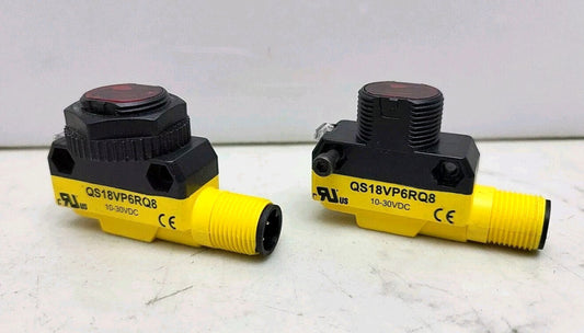 2 Pack Banner QS18VP6RQ8 Photoelectric Sensor Switch 10-30 Vdc Operation Used