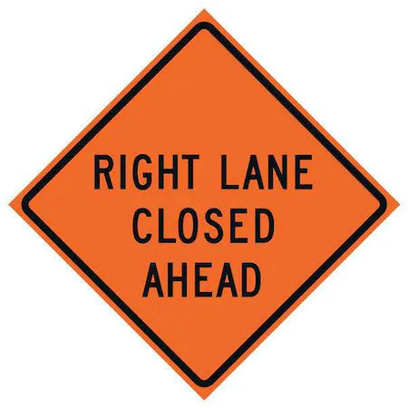 Eastern Metal Signs And Safety 669-C/36-Emo-Rl Lane Closed Traffic Sign, 36 In