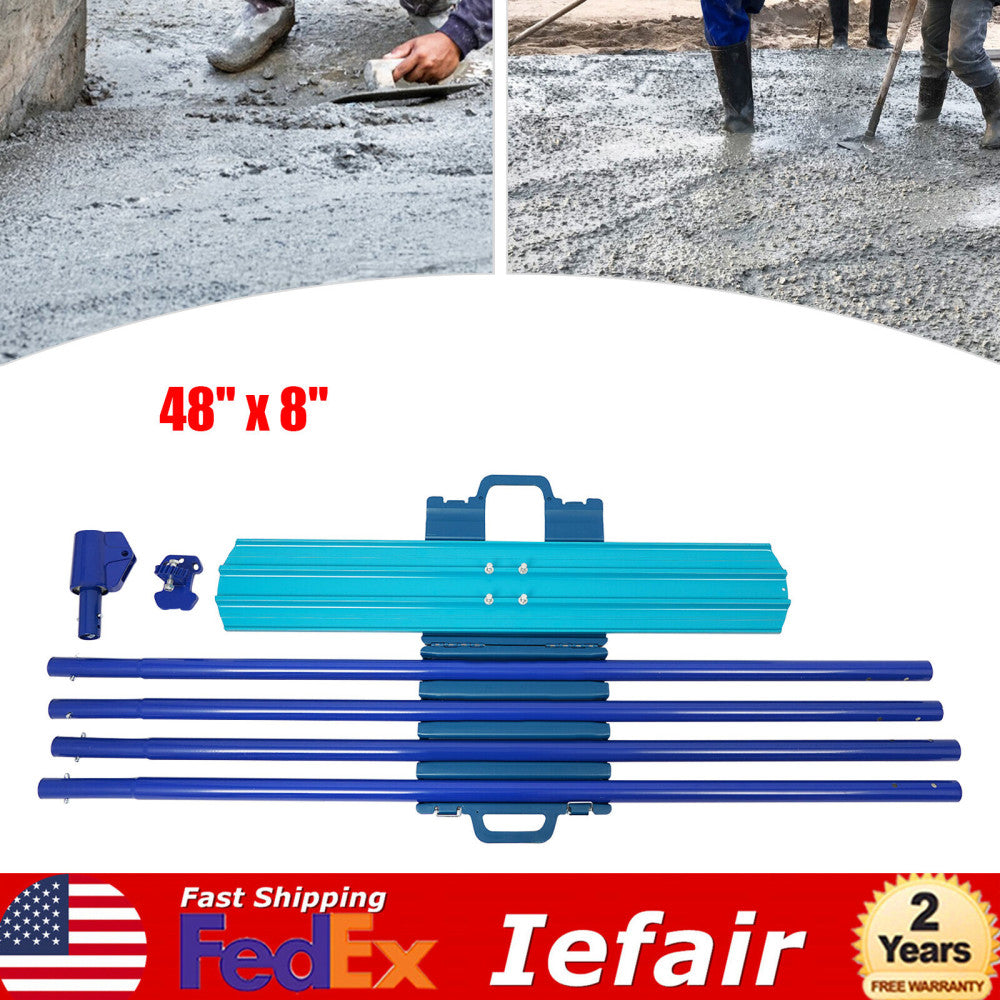 48'' x 8" Floating Surface Blue Concrete Smoothing Tool Set and finishing tool