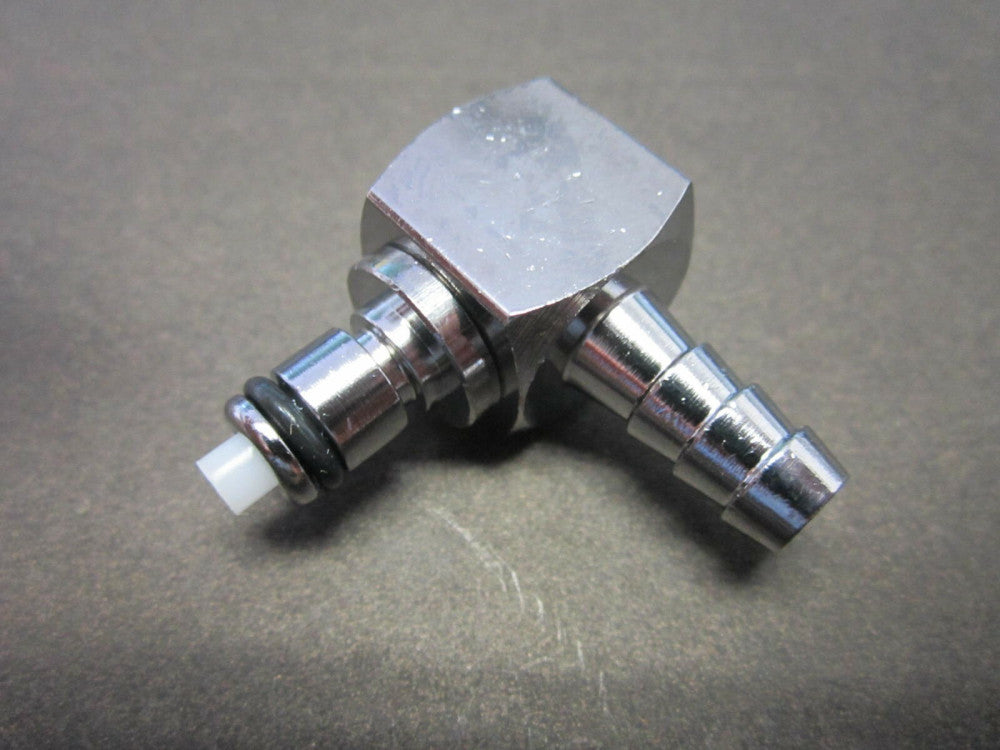 Colder Products 1/4" ID X 1/8" Coupling Barbed Chrome Plated Brass Elbow Insert