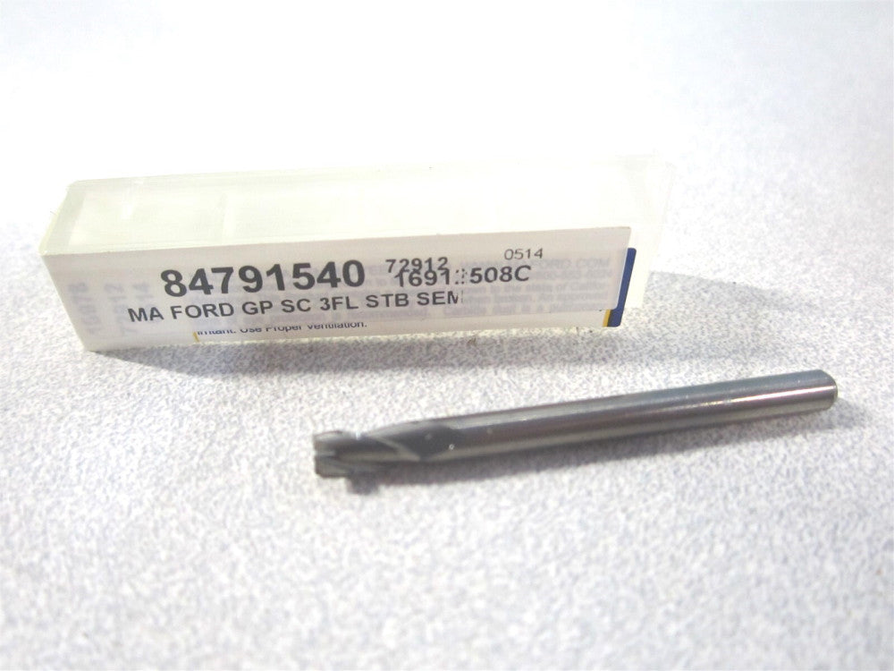 M.A. Ford (16912508C) 1/8 x 1/4 x 1-1/2 Solid Carbide 3Fl Corner Radius End Mill