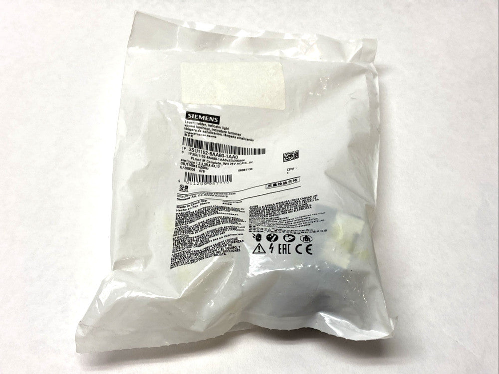 Siemens 3SU1152-6AA60-1AA0 Pilot Light White 22mm 24V AC/DC