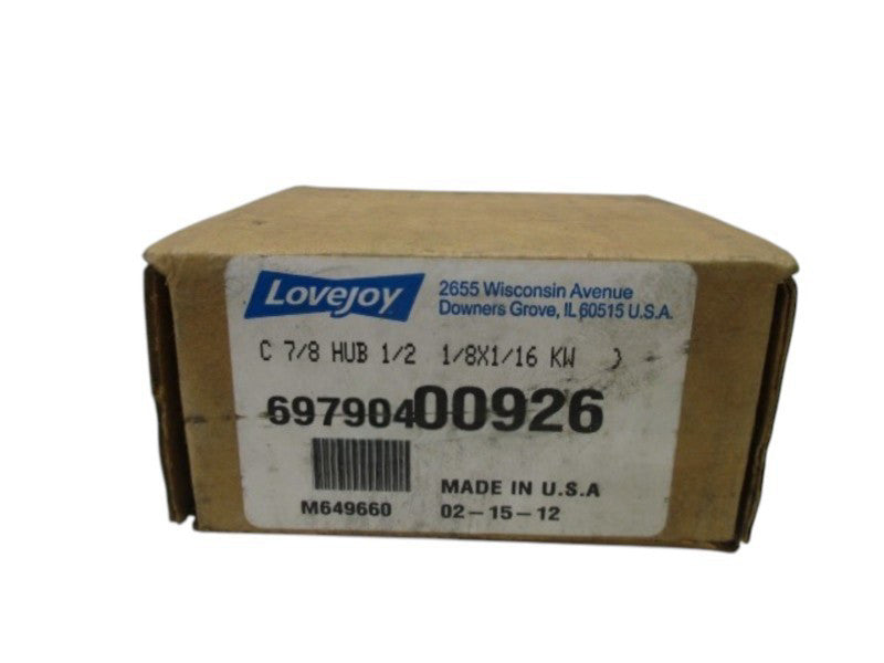 LOVEJOY 697904-00926 C 7/8 HUB 1/2  NSMP