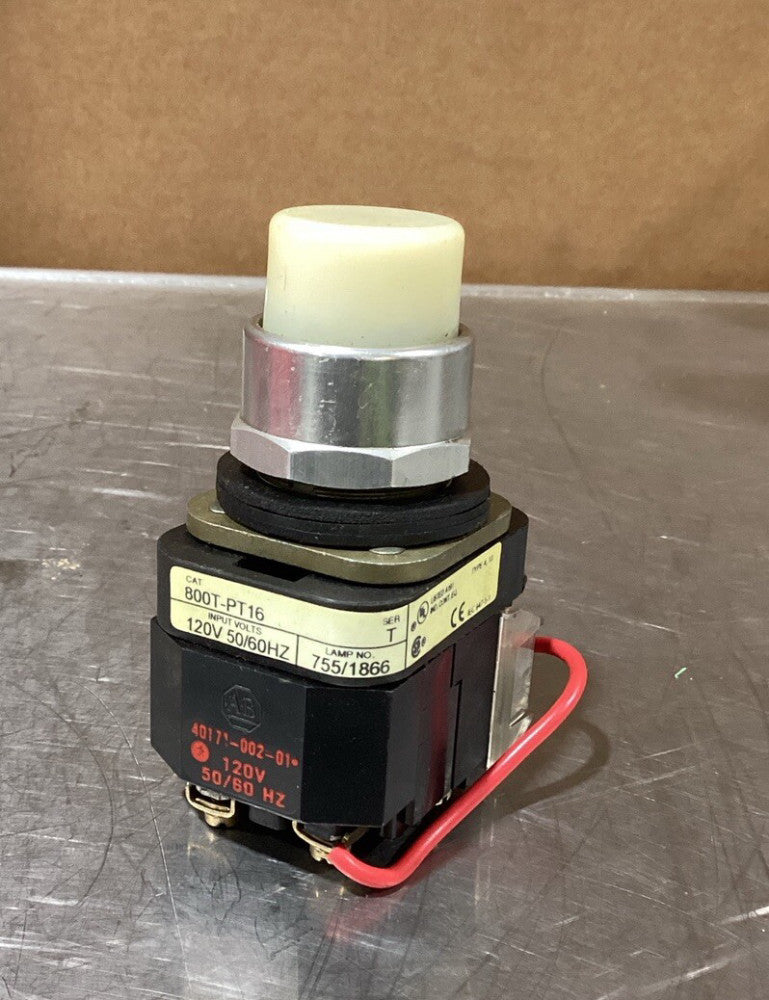 ALLEN BRADLEY 800T-PT16  SER T WHITE ILLUMINATED PUSH BUTTON