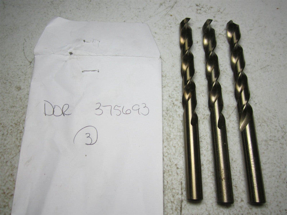 Dormer (0375693) 9.5mm 135° 125mm OAL RH Cobalt Jobber Drill - Pack of 3