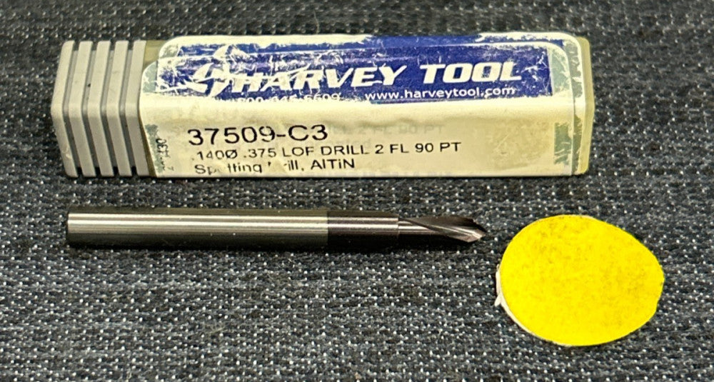 HARVEY TOOLS MINIATURE SPOTTING DRILL BIT 37509-C2