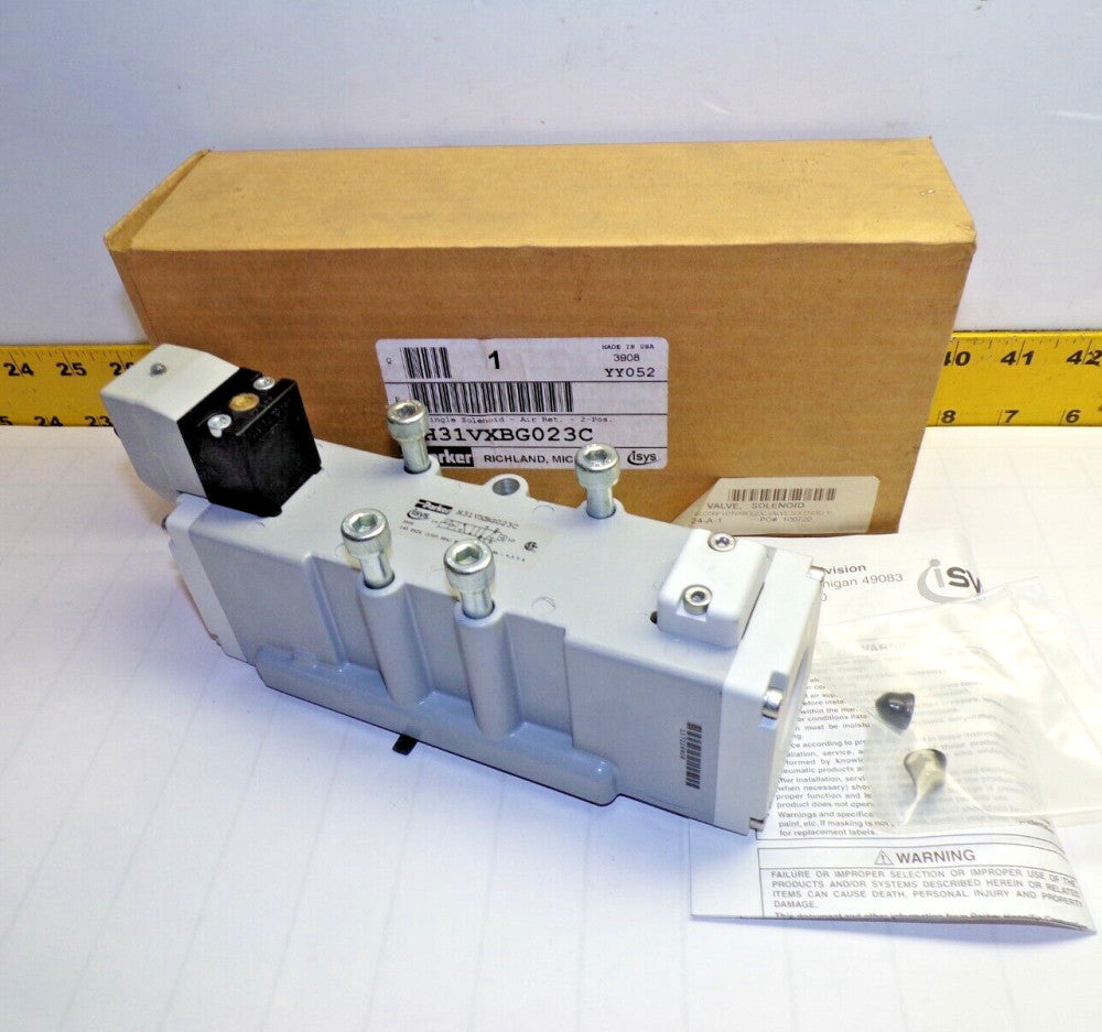 NEW PARKER ISYS SINGLE SOLENOID VALVE 2-POSITION 120V COIL  H31VXBG023C