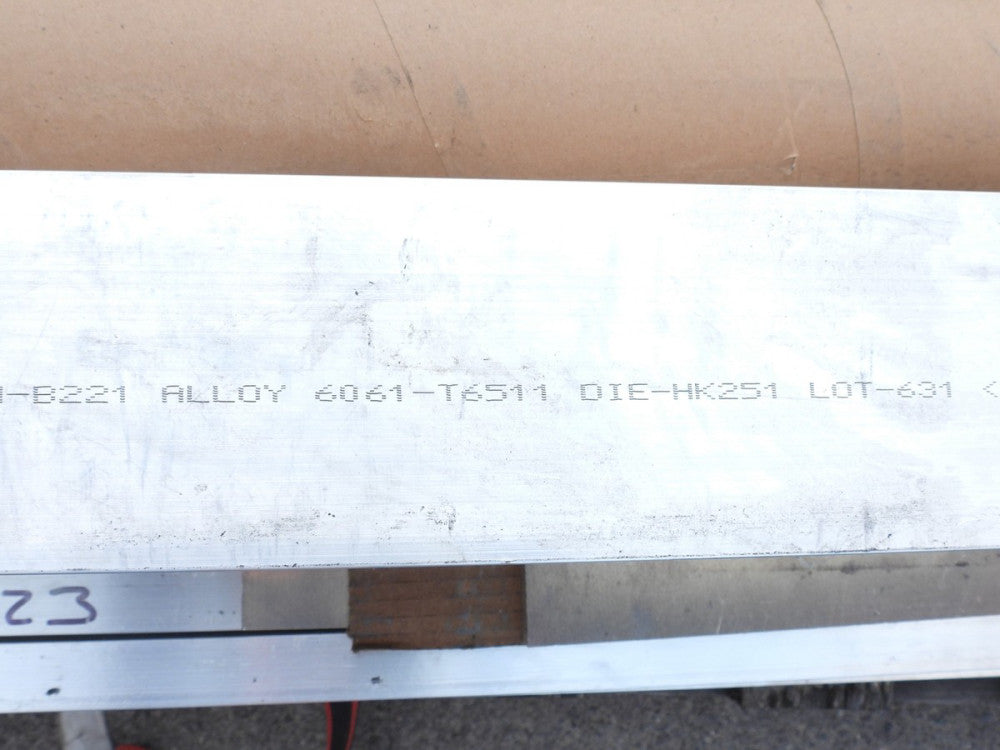 6061 T6511 Aluminum Flat Bar Stock 32" x 4" x 2-1/2" ASTM B221