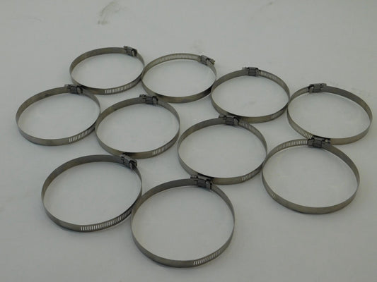 *Lot of 10* Stainless Steel 76/127mm Hose Clamp 72 Size - NEW Surplus!