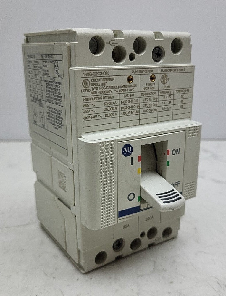 Allen-Bradley 140G-G2C3-C35 35 Amp G-Frame Molded Circuit Breaker 3 Pole *USED