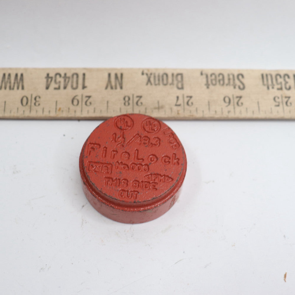 Victaulic Grooved Cap Painted Ductile Iron 365 psi 1-1/2" 006