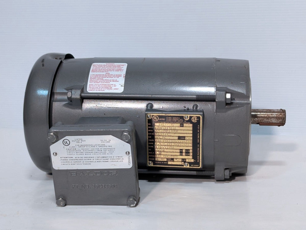 Baldor 35E380P676G1 Variable Power Motor for Hazardous Locations VH7014T 1/.75HP