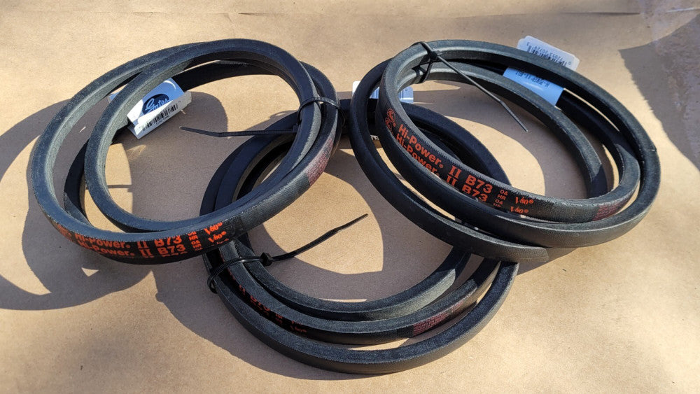Lot of 3 Gates B73 Hi-Power II V Belts 76" Outside Length