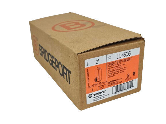 Bridgeport LL-46CG 2" LB-Type Conduit Body Cover & Gasket New Sacramento