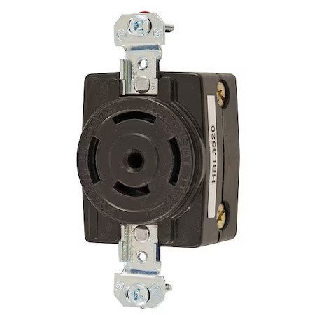 Hubbell Wiring Device-Kellems Hbl3520 Locking Receptacle, Non-Nema, 20/10 A,