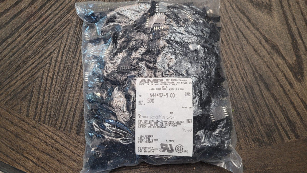 Bag Of 500 Amp 644487-5 MTA .100 Shrouded Header Assembly 5 Position