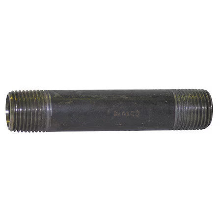 Zoro Select 5P631 1/4" X 10" Black Pipe Nipple Sch 40