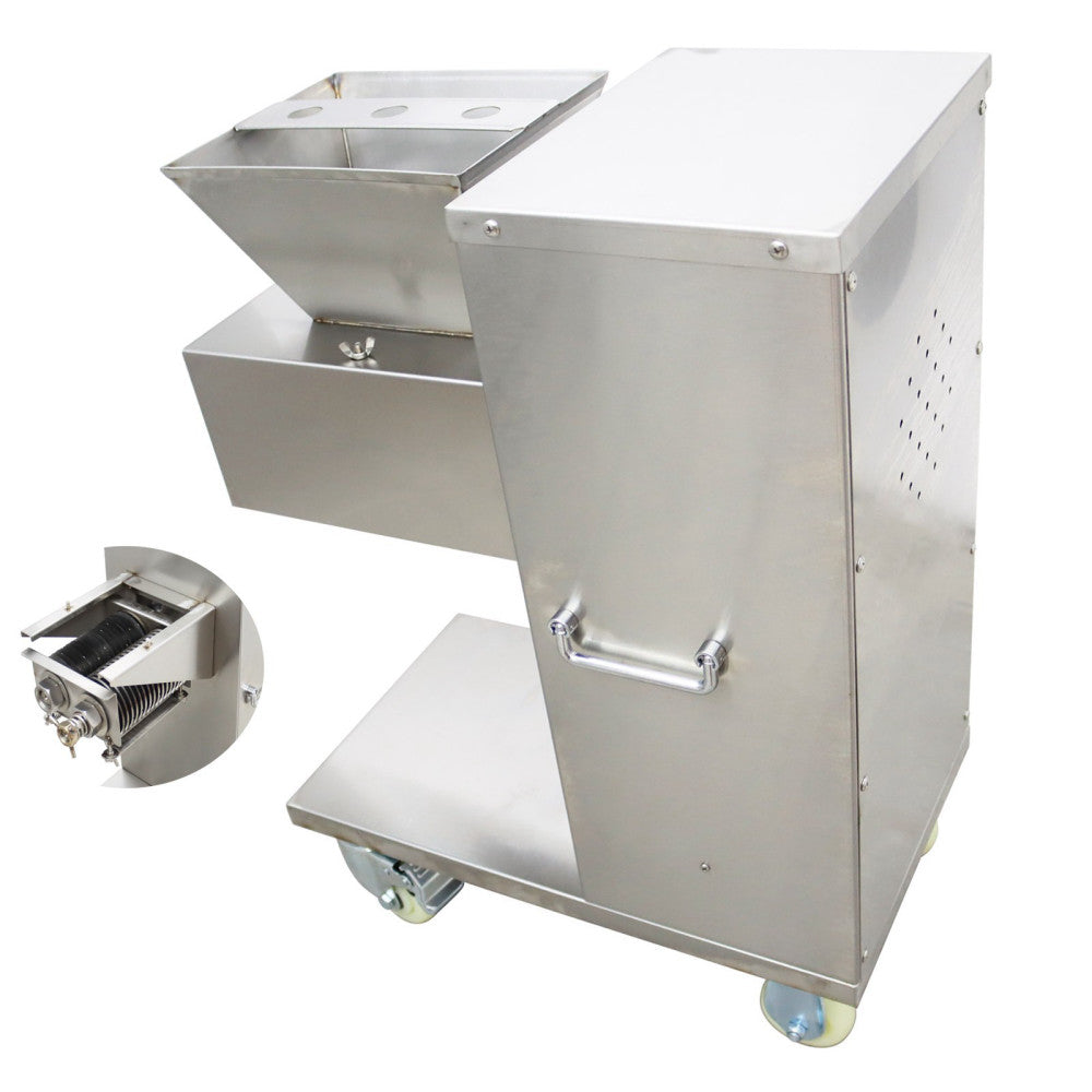 Electric 8mm Meat Slicer Kitchen Food Meat Processing Cutter 110V 400KG/H 750W