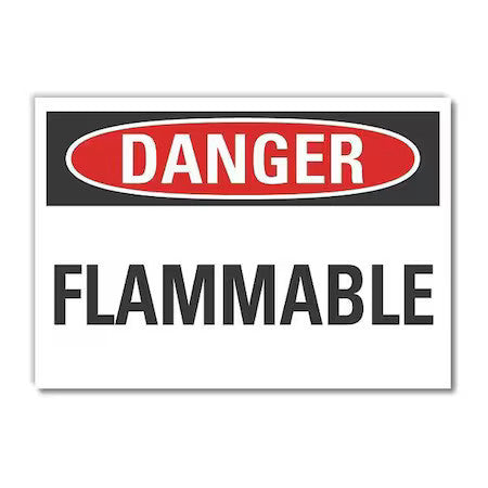 Lyle Lcu4-0322-Nd_5X3.5 Danger Sign, 3 1/2 In H, 5 In W, Polyester, Horizontal
