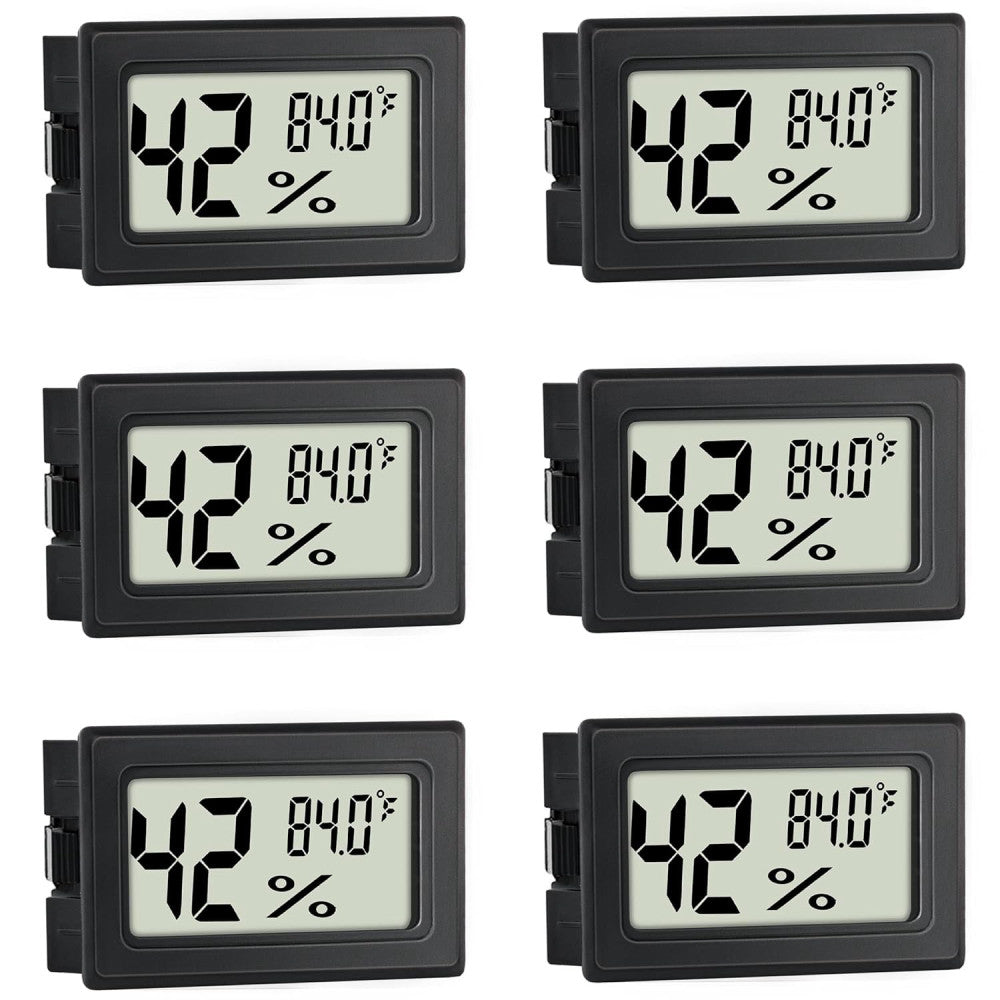 Mini Hygrometer Indoor Humidity Meter Thermometers 6 Pack... 