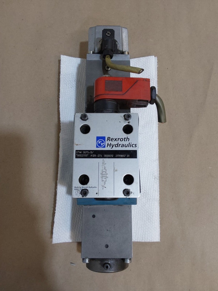 REXROTH HYDRAULIC VALVE STW 0075-11/ 000522133 A128-276 0000007 21781837 01