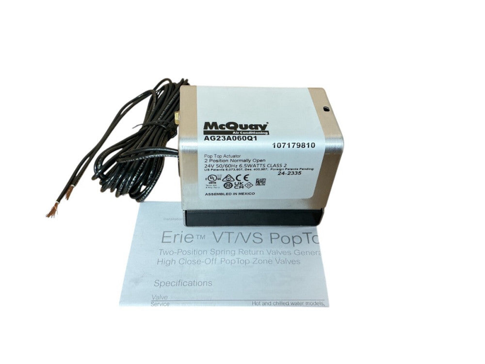 Erie AG23A060Q1 Daikin, 107179810 ACTUATOR Motor 24v Nc 50/60hz .32amp