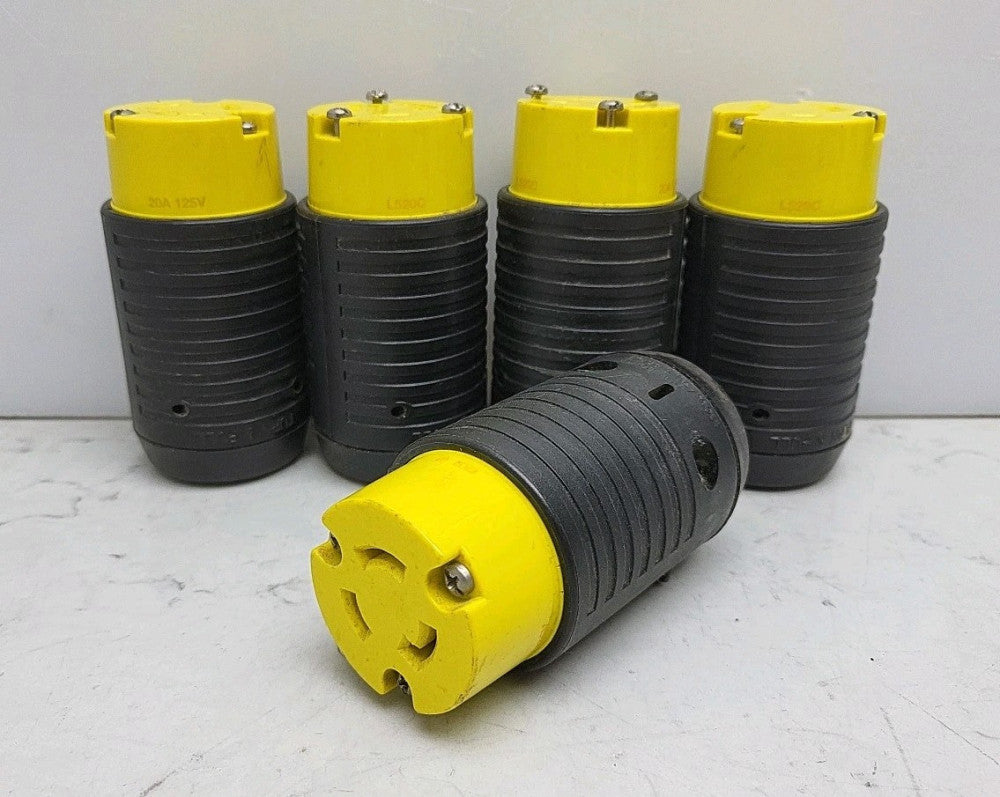 5 Pack Pass & Seymour L520-C Turnlok Connector 20A 125V 2P 3W Used