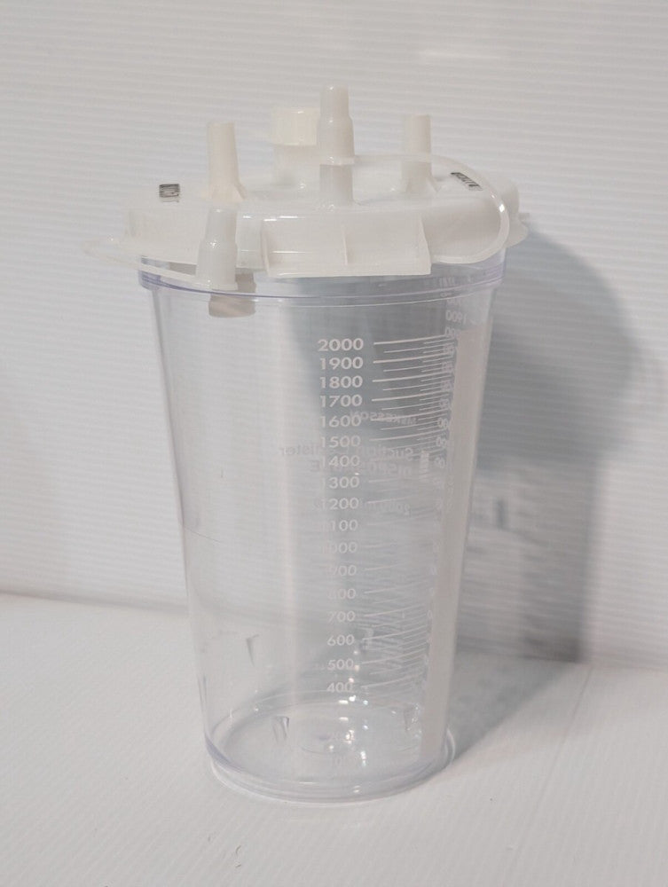 Lot of 2 McKesson Disposable Suction Canisters, 2000mm Fluid Storage, with lids