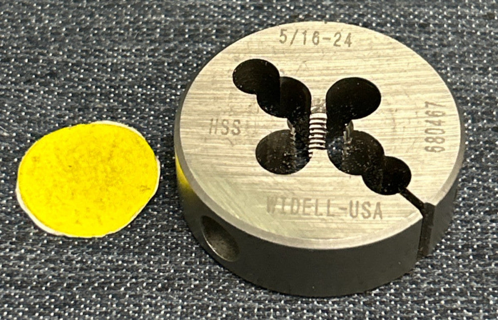 WIDELL 680467 HSS ADJUSTABLE ROUND SPLIT DIE  5/16-24