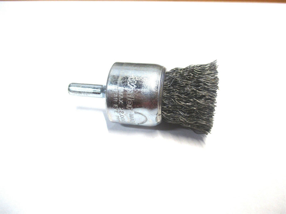Weiler (90293) 1" Brush Diam x 1/4" Shank Diam Steel Crimped End Brush
