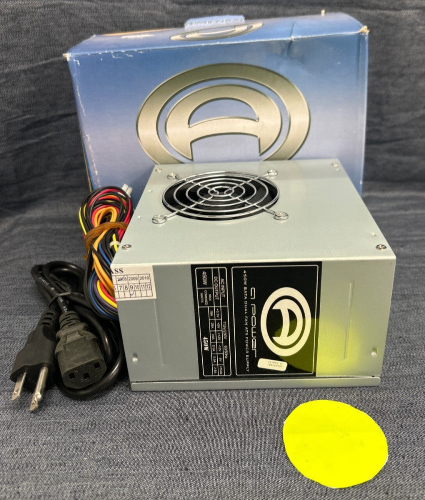 A POWER 450W SATA DUAL FAN ATX POWER SUPPLY  115/230V 50/60HZ