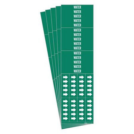 Brady 7304-3C-Pk Pipe Marker,Pk5