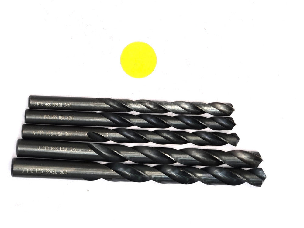 PRECISION TWIST DRILL ASSORTED SIZES JOBBER DRILLS  ** LOT OF 5