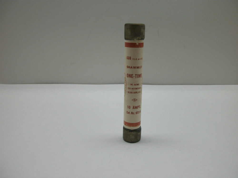SHAWMUT 0TS10 FUSE ONE-TIME 10 AMPS 600 V.A.C.OR LESS CLASS K-5 NEW NO BOX