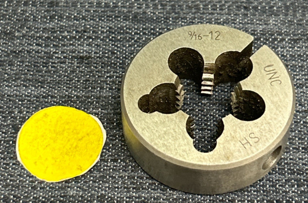 UNBRANDED HS ADJUSTABLE ROUND SPLIT DIE  9/16-12 UNC