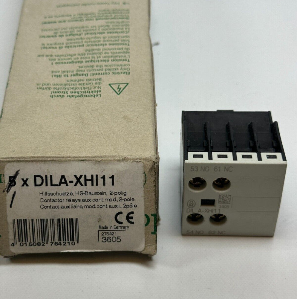 Moeller DILA-XHI11 Contactor Relay Auxiliary Contractor Module 2-Pole - NEW
