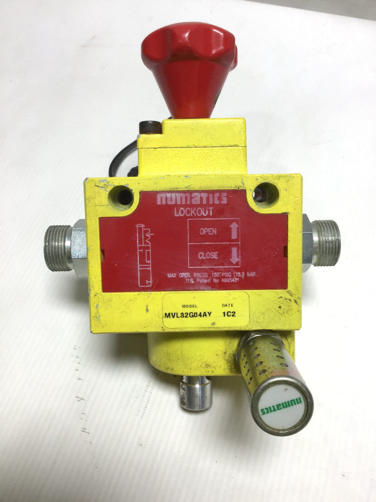 Numatics MVL32G04AY Lockout Valve 150 PSIG (10.3 Bar) Maximum Operating Press
