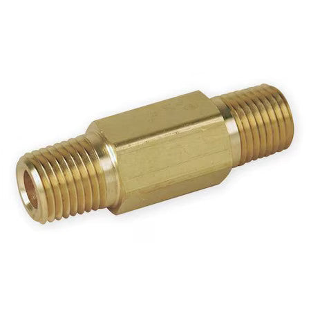Parker 4-4 Mhln-B 2.0 Brass Pipe Fitting, Mnpt X Mnpt, 1/4" Pipe Size