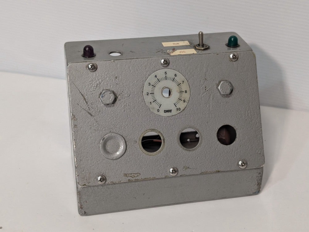 Dart Controls mail machine enclosure w/ RUN/JOG toggle & pilot lights as shown
