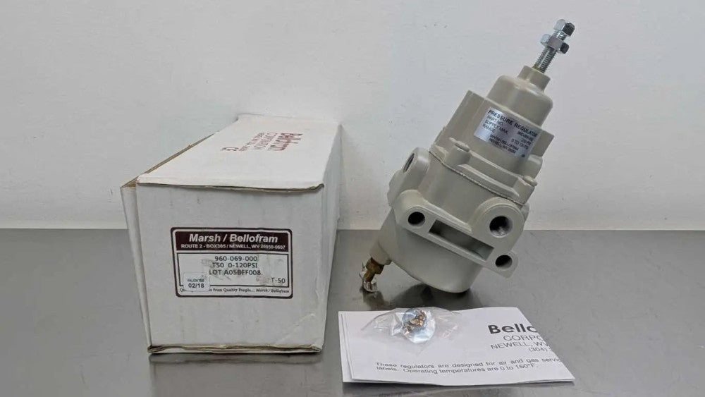 Marsh Bellofram 960-069-000 Pressure Regulator Max 250 PSI Range 0-120PSI 1/4"