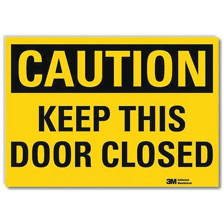 Lyle U4-1472-Rd_14X10 Safety Sign,Keep Door Clsd,14In.W