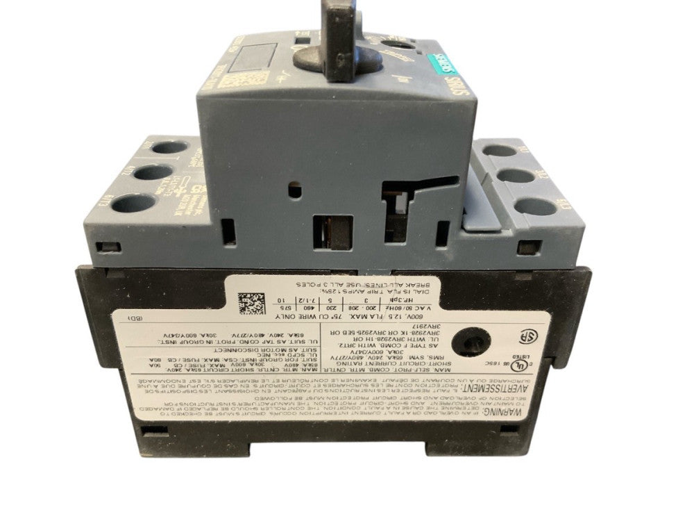 SIEMENS SIRIUS 3RV2011-1KA10 MOTOR CONTROL 3 POLE CIRCUIT BREAKER. NIB.