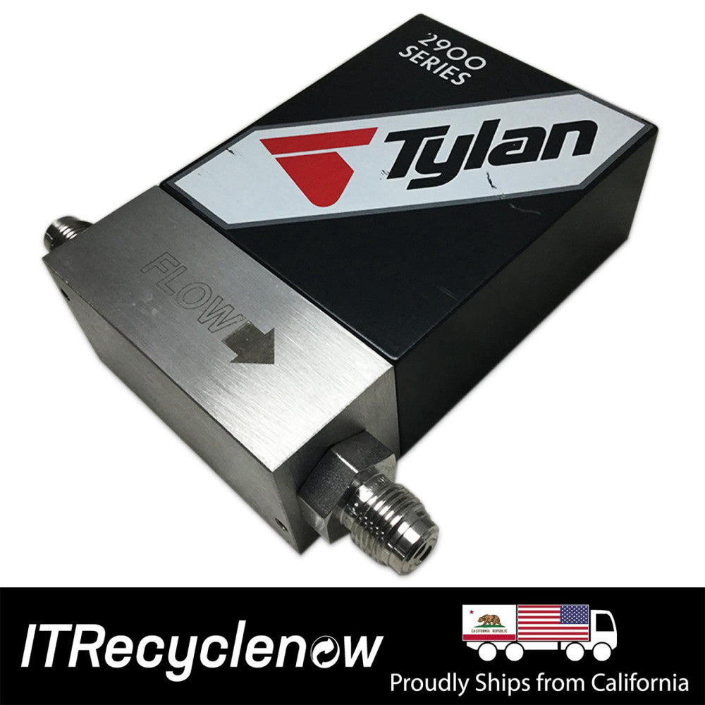 Tylan FC2900 4V Flow Controller Card Edge Connector Viton 1/4" VCR H2 200 SCCM