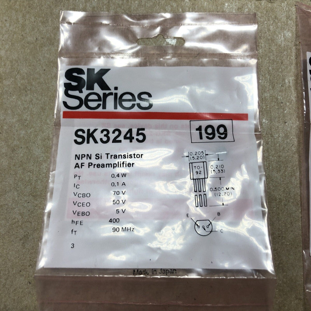 SK Series SK3245 199 NPN Si Transistor AF Preamplifier (Lot Of 4)