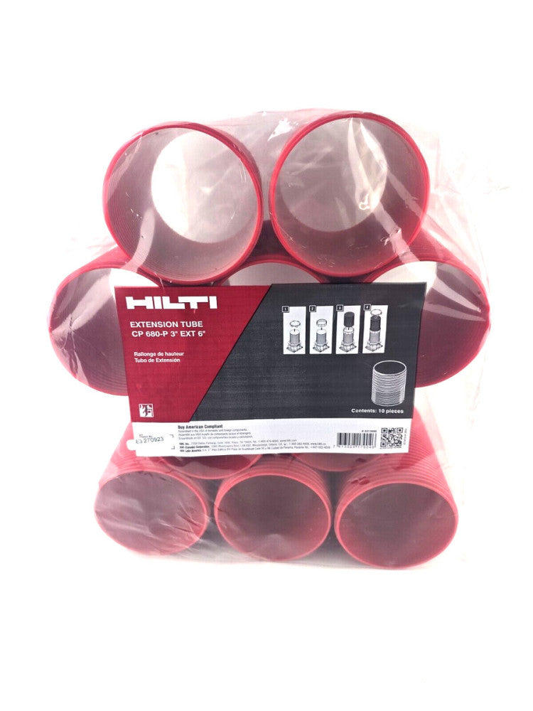10pcs Hilti CP-680-P 3" Cast In Fire Stop Sleeve 6" Extension Tube
