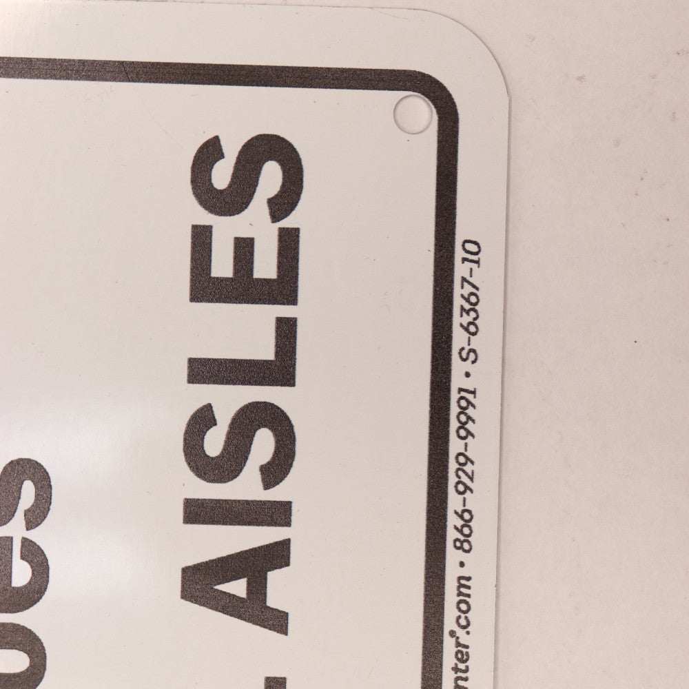 My Sign Center Hard Hat and Steel Toe Shoes Required in All Aisles Sign 7" x 10"